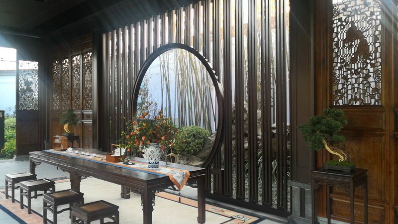 展示区造型屏风