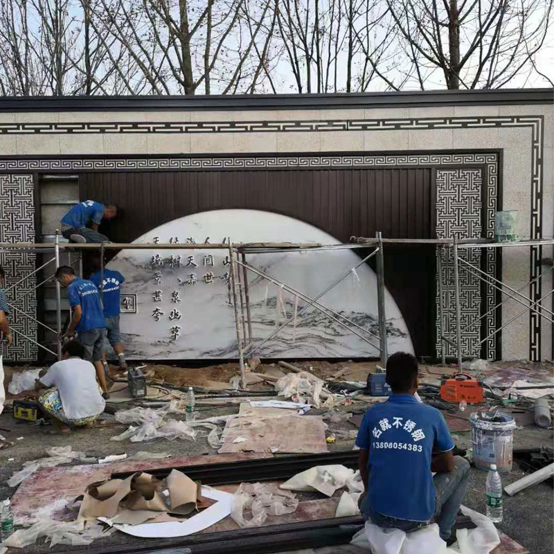 不锈钢园林景墙